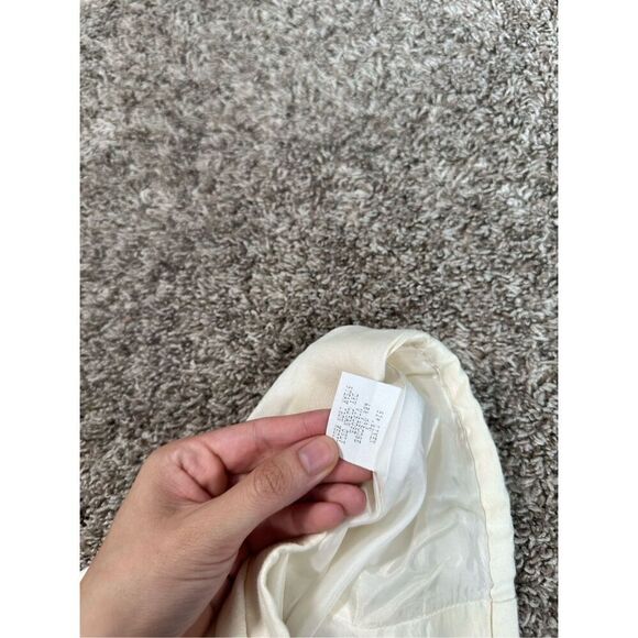 Lafayette New York 148 Linen Trouser Pant Pleated Taper Leg Women’s 16 Cream - Picture 5 of 15